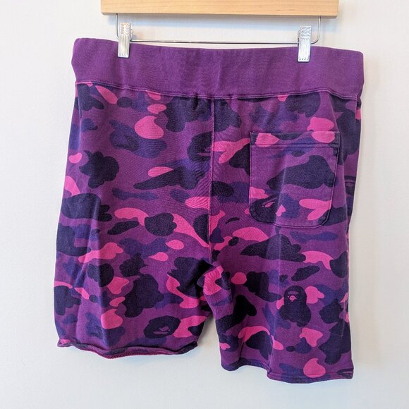 A Bathing Ape Camo Shark Sweat Shorts - Picture 3 of 4